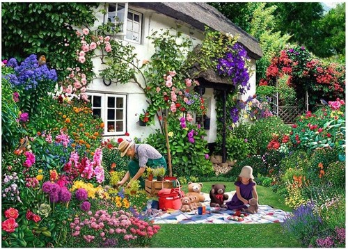 House puzzles teddy bears - house, of