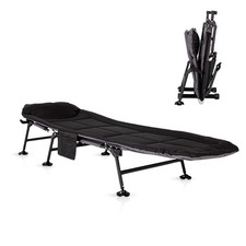 Royalford Foldable Camping Bed With Carry Bag Portable Outdoor Camp Fishing Bed