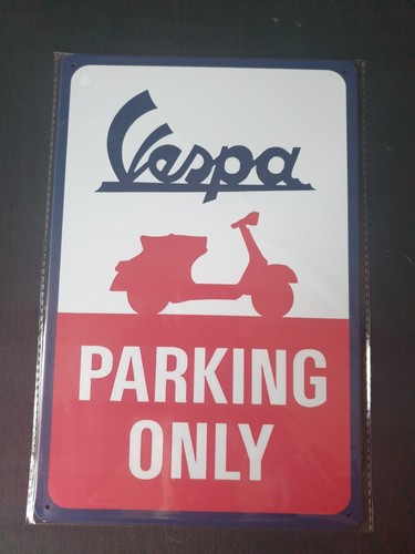 Vespa parking only metal - vespa,