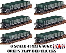 G SCALE 45mm GAUGE GREEN FLAT BED TRUCK FREIGHT GARDEN RAILWAY TRAIN