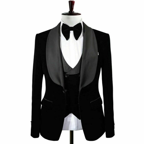 Men black velvet shawl lapel - men,