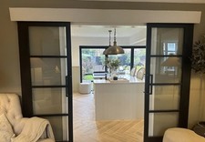 Cream Linen Padded Box Window