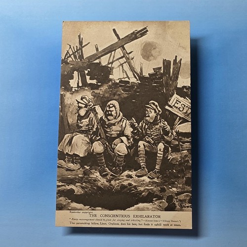 Ww1 military comic postcard - ww1,
