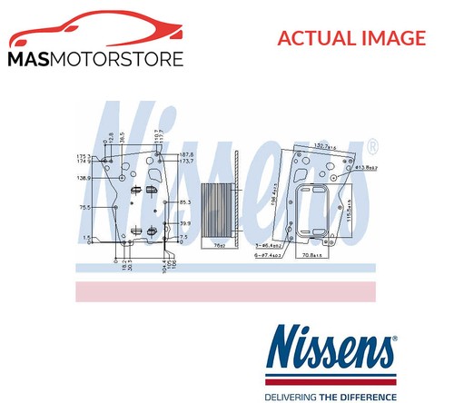 Engine oil cooler nissens - oil,
