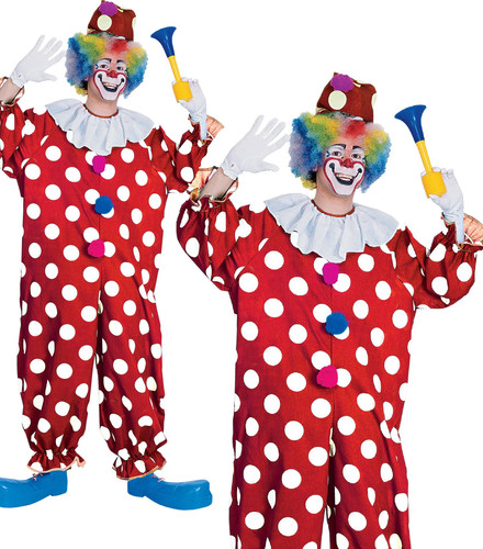 Dotted clown costume - clown, adults