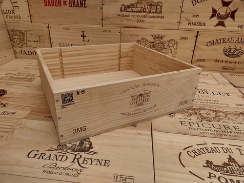 Wooden wine box crate - wooden, ~