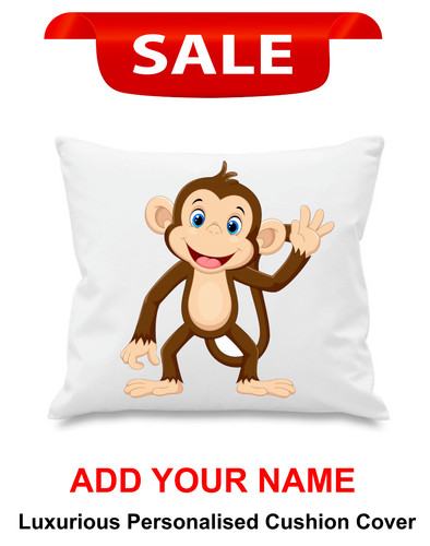 Personalised monkey cushion - monkey,