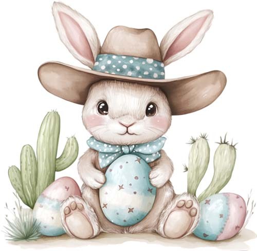 Colour easter bunny - easter,