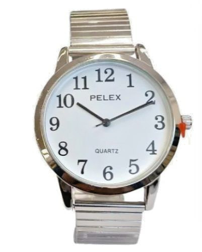 Gents easy read watch chrome - gents, watch,