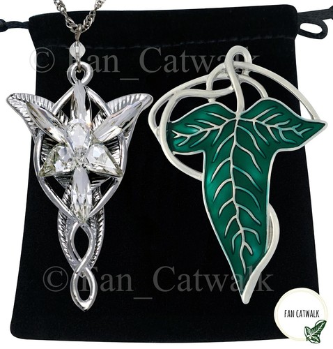 Silver vein elven leaf brooch - silver,