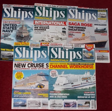 5 SHIPS MONTHLY MAGAZINES - VGC - 2014, 16, 19