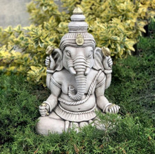 Concrete ganesh Stone large ganesh elephant praying Garden statue ornament