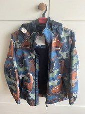 Polarn O. Pyret Dinosaur Pattern Windproof Fleece Lined Jacket for 9-10 Years