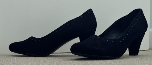 Hotter joanna black suede - black,