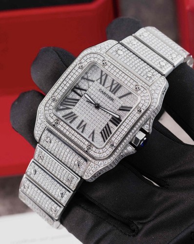 Cartier santos 100 diamond - cartier,