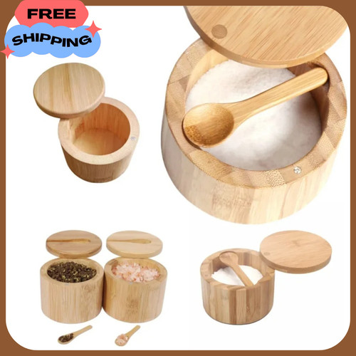 Bamboo salt cellar - cellar, jar