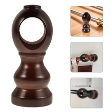  2 Pcs Wooden Curtain Rod