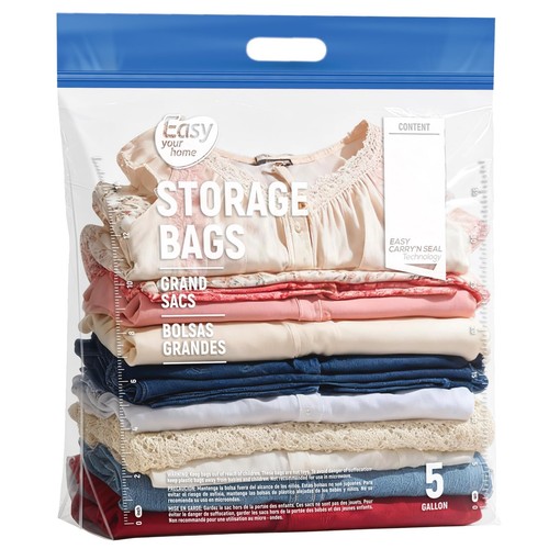 5pcs zipper lock plastic bags - 5pcs,