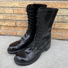 Corcoran 1515 Vintage Cap Toe Jump Boots Black Leather Combat USA 7 W Womens