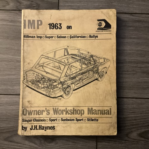 Workshop manual hillman - workshop, imp