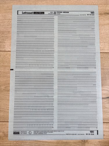 Letraset rub transfer - letraset,