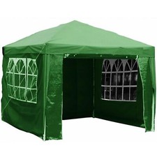 Green Gazebo Garden Marquee Awning Beach Party Wedding Camping Tent Canopy 3x3m
