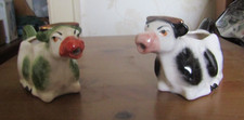 Pair of Vintage Staffordshire Ware William Kent cow creamers