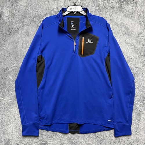 Salomon shirt mens blue 4 - salomon, 1/4
