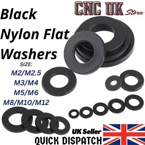 Flat black nylon plastic - flat,