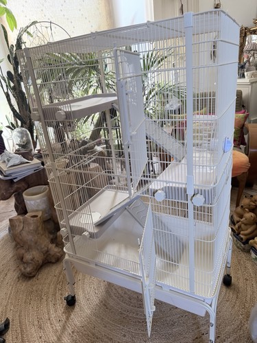 Pawhut cream metal tier - cream,