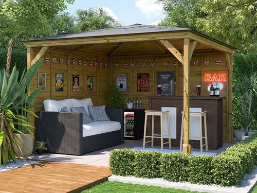 Bar gazebo 3x3m garden shelter - bar,