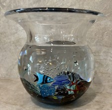 Murano Glass Fish Bowl 8"x7