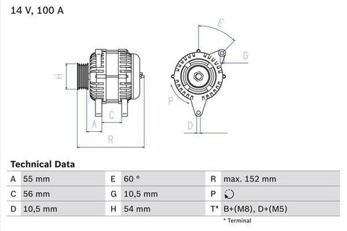 Bosch alternator for vauxhall - bosch,