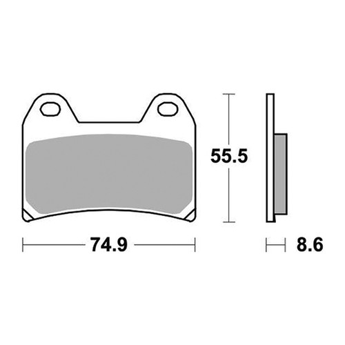 Brake pad set sbs - pad, 706ds-2