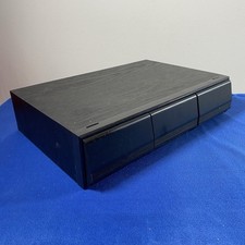 Vintage Black Wood Cassette Tape Storage Drawers/Box 3 Drawers Holds 36 Tapes