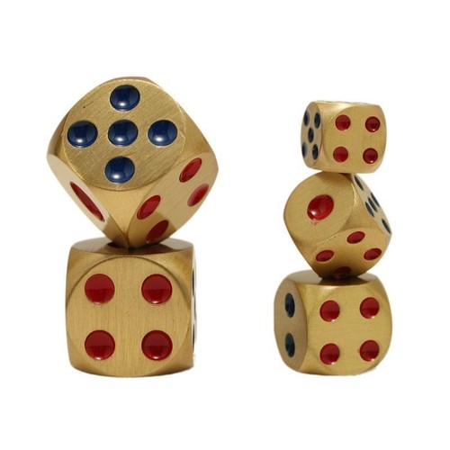 Set solid brass - brass, dice
