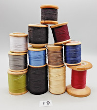 12 Vintage Wooden Cotton Reels