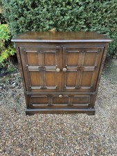 Ercol Old Colonial TV & Video Cabinet #839 Elm Beech. Vintage for Restoration