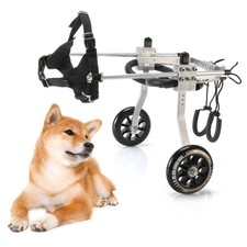 Adjustable Dog Wheelchair for Large Dogs - Lightweight Aluminum Mobility Aid Har