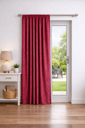 Crushed velvet pencil pleat - crushed,