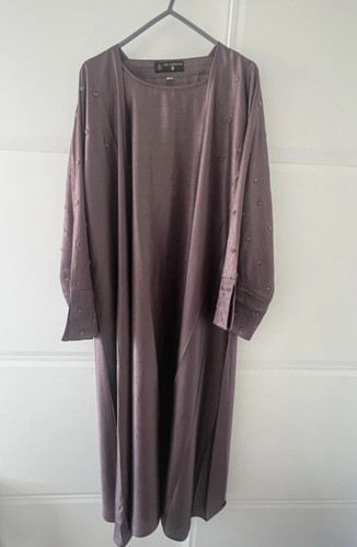 Purple abaya satin - abaya,
