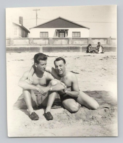 1940s snapshot two handsome - snapshot,