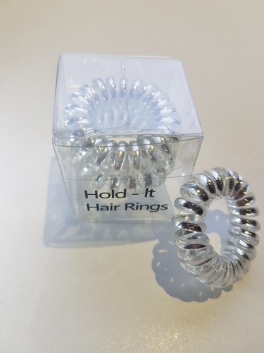 Silver spiral stretchy hair - spiral,