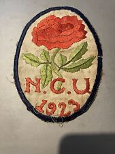 1923 Vintage N.C.U National Cyclist Union Embroidered Cloth Jersey Badge Cycling