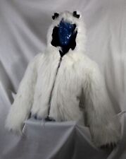 Polar Bear Faux Fur Jacket Teady Bear Ears Size Small Fluffy Coat hoodie