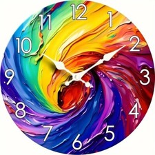 Modern Abstract Clock Swirl -