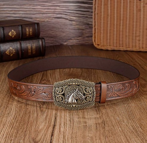 120cm brown vegan - pu, western