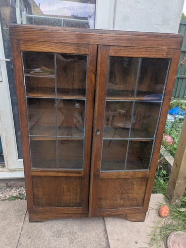 1930s oak bookcase with - 1930s, glazed