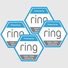 4x CCTV Ring Doorbell Stickers Home Camera Warning Sign Decals CCTV In Operation