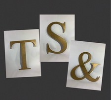 Rusted Cast Metal Large 12 Inch Decorative Letters S T + & Antique Gold